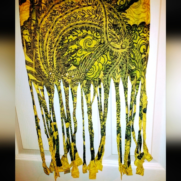 Women's affliction fringe crop top - Picture 2 of 4